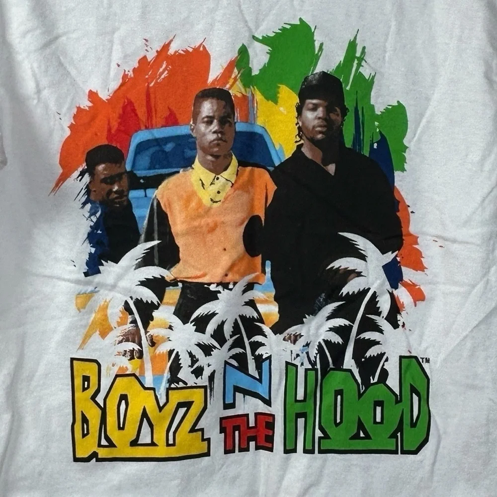 Boyz N The Hood Vibrant Colors White Crop Top Size S
